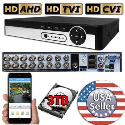 Sikker 16 Channel BNC DVR recorder with 3TB hard drive support Lorex 1080P cam