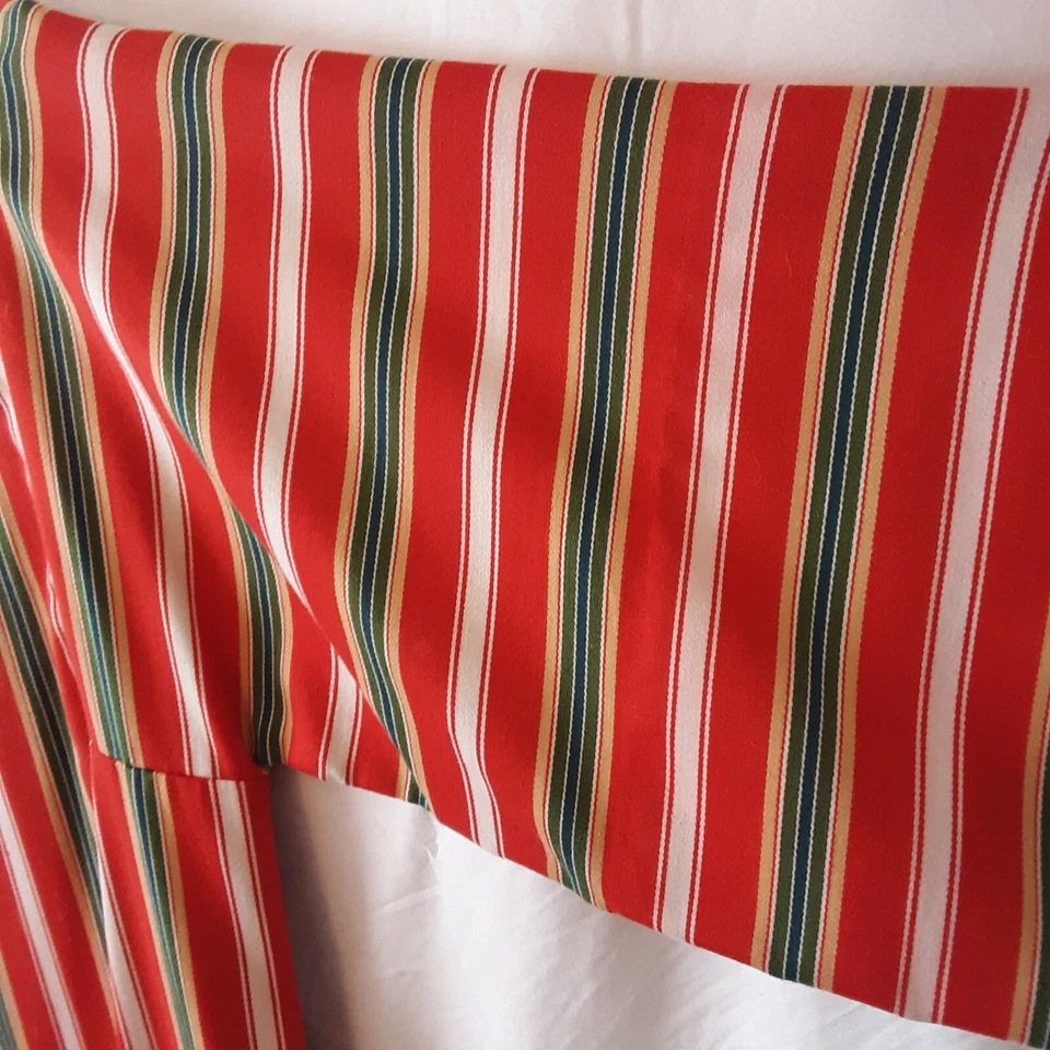 Vestido Kimono Mod Vintage Para Mujer Años 70 Caramelo Rayas Túnica Arco Iris de California Foto 4 de 4