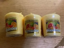"Citrus Tango" Yankee Candle Windlichter/Probenehmer x 3 nicht mehr produziert Rarit&auml;t