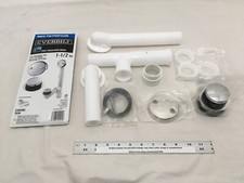 NEW Everbilt Easy Touch Bath Drain 1-1/2" Polypropylene Chrome Trim 213 977 ob