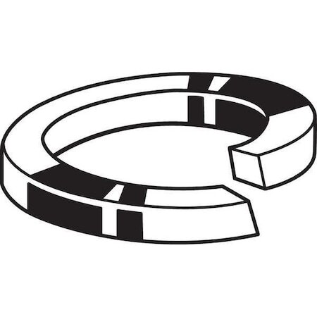 Zoro Select M37200.160.0001 Split Lock Washer, For Screw Size M16 Steel, Black