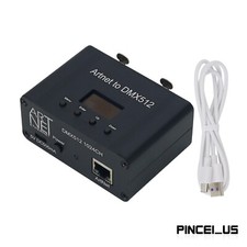 ARTNET to DMX512 Controller 2-Port Ethernet to DMX Adapter 1024-CH 5V DC500mA