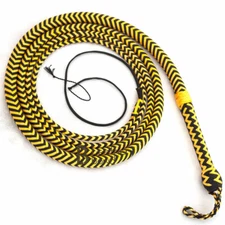 Nylon Para-cord 06 to 16 Foot 16 Strands Bull Whip Professional Bullwhip Leather