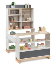 Kaufmannsladen VENDY mit Kuchenauslage & Eisfach Kaufladen Verkaufsstand Kinder