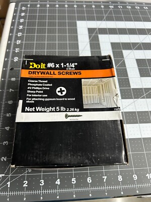 NOS 5-pound LB Do It Best #6 x 1-1/4'' Coarse Thread Phillips Head Drywall Screws