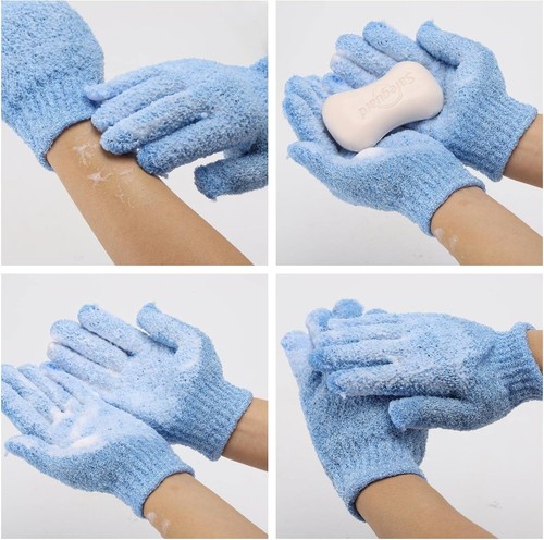 24 pcs Exfoliating Bath Gloves Deep Scrubbing Dead Skin Shower Gloves Spa - 第 3/10 張圖片