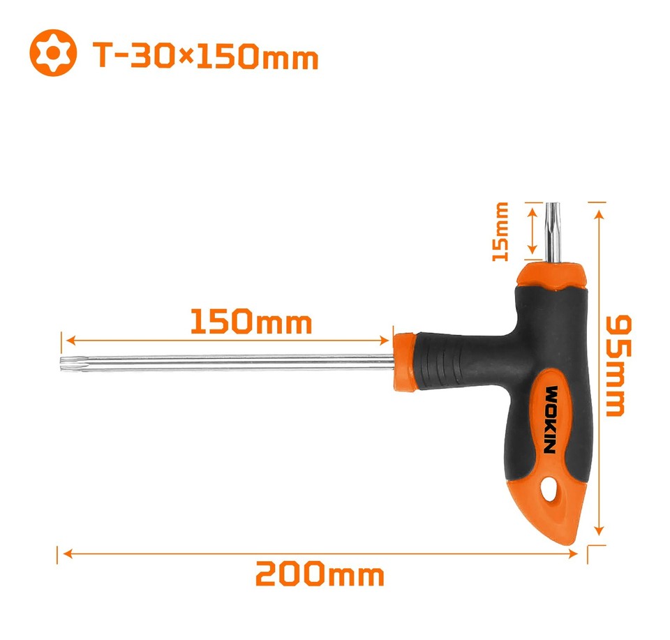 H10 T-Griff Sechskant-Schraubendreher – 10 Mm, 200 Mm Lang – Aus Chrom-Vanadium-Stahl – Für Inbus-Schrauben & Schwer Erreichbare Stellen