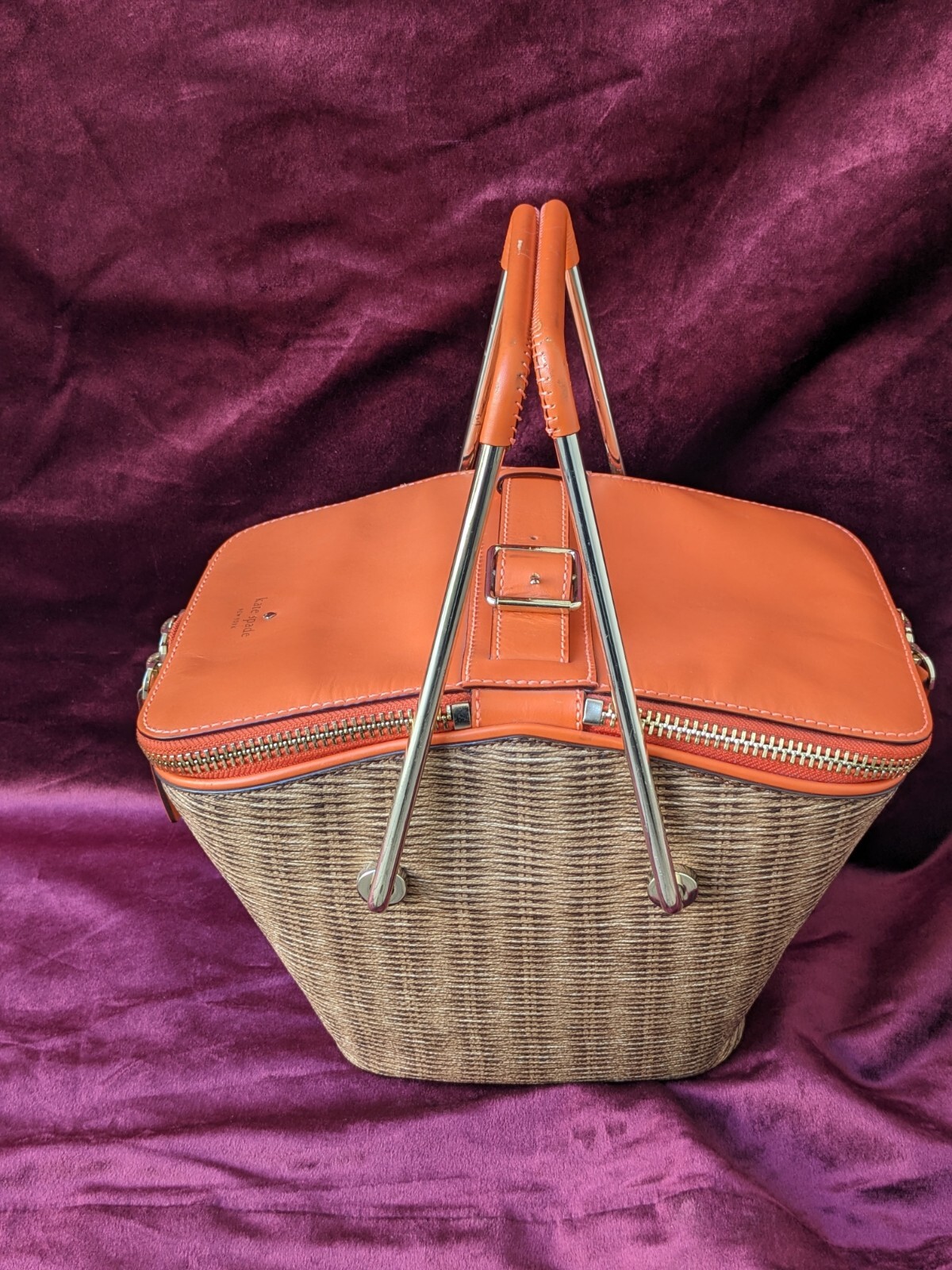 RARE Kate Spade Novelty Basket Picnic Bag Gem