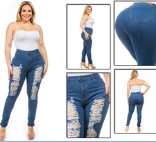 Jean rasgado elástico Cyclon para mujer