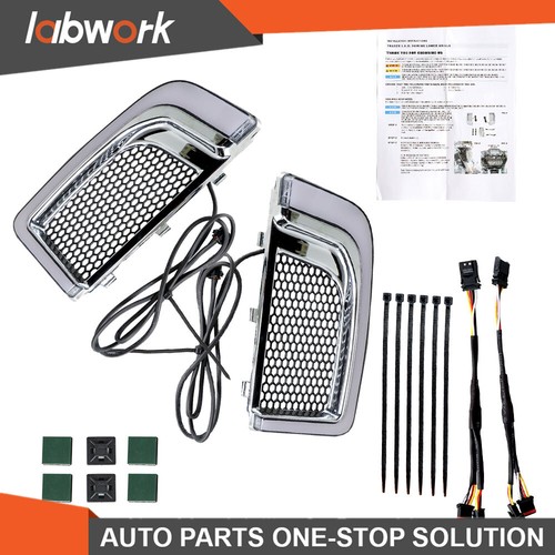 Labwork LED Fairing Lower Grill Turn Signal Running Light For CVO Touring Glide - Zdjęcie 2 z 15