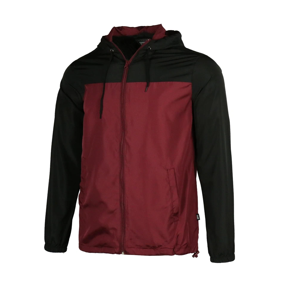 Jaqueta masculina colorblock com zíper leve à prova de vento streetwear ao ar livre - Imagem 4 de 4