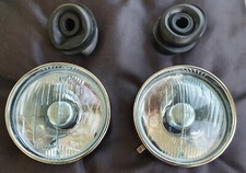 COPPIA FARI ANT TIPO CARELLO  FIAT 500 EPOCA CON GHIERA CROMATA E GUARNIZIONI