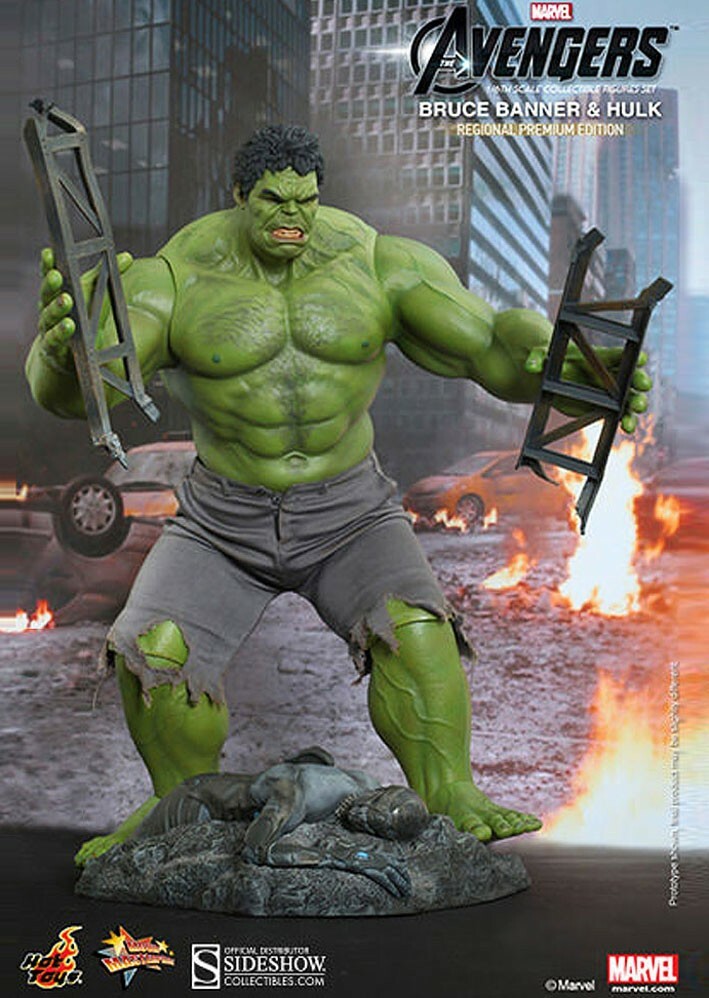 1:6 Hot Toys Los Vengadores Pack de Figuras MMS Bruce Banner y