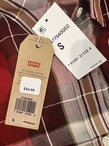 NWT Levi’s Ryan One Pocket Boyfriend Shirt Small - Picture 7 of 15