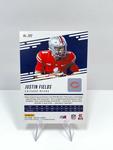 Justin Fields 2021 Panini Prestige RC Rookie Card #203 Chicago Bears 🔥🔥 - Picture 4 of 4