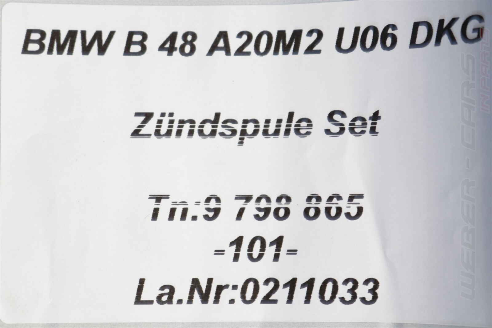 9798865 9453463 Coil Set 4 Piece OEM BMW 5er G60 530iX X1 U11  