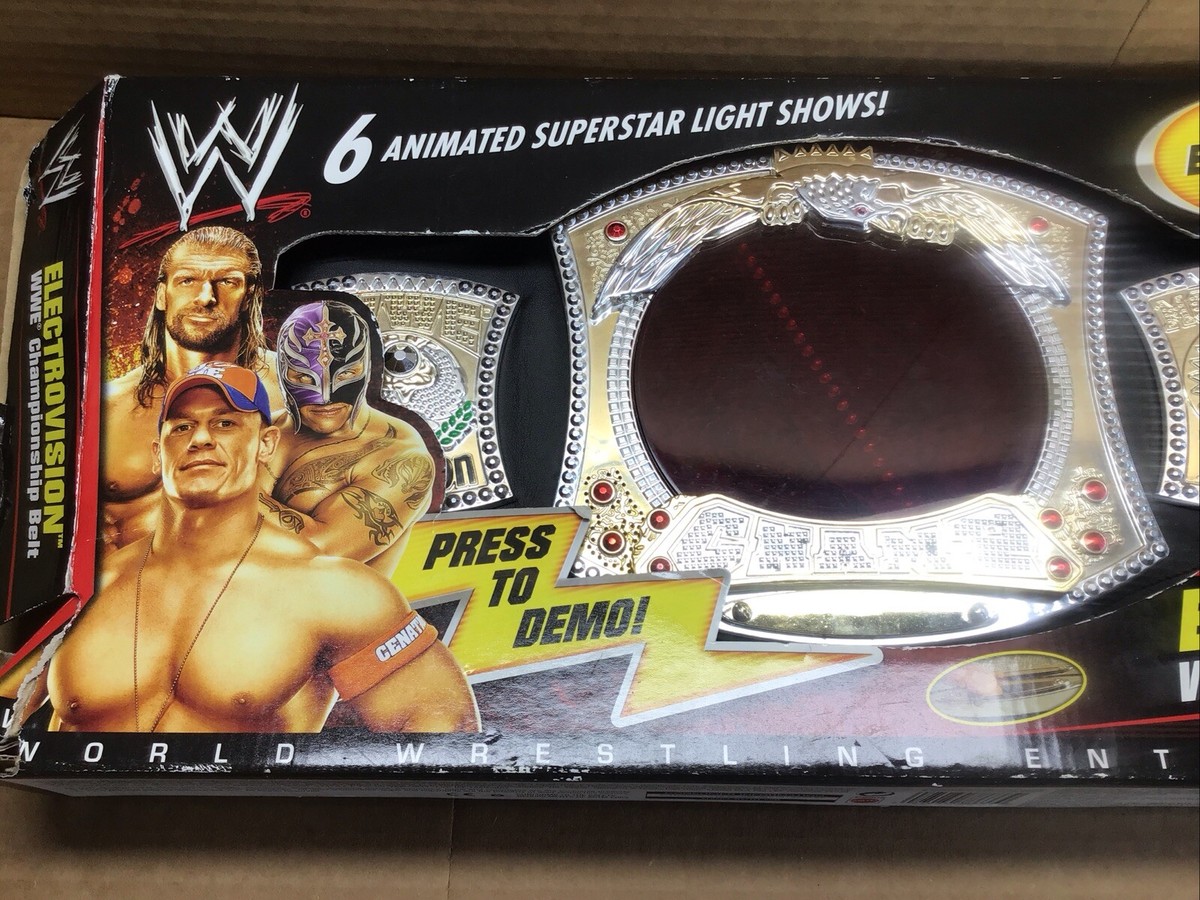 2 WWE Mattel Electronic Championship Belt & Box Belt New But No