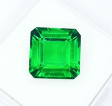 Square Cut Natural Green Garnet 10 Ct Loose Gemstone Certified Garnet A+ Gems