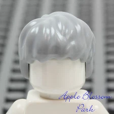 NEW Lego Short Light Bluish GRAY MINIFIG HAIR - Boy Old Man Male Grandpa Grandma