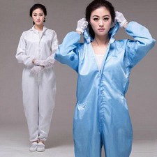 ESD Safe Anti Static LAB Smock Clothes One-piece Garment with Hat for Man Womean