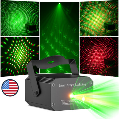 DJ lights R/G Laser Projector Xmas Party KTV Disco Light Strobe Sound Activated