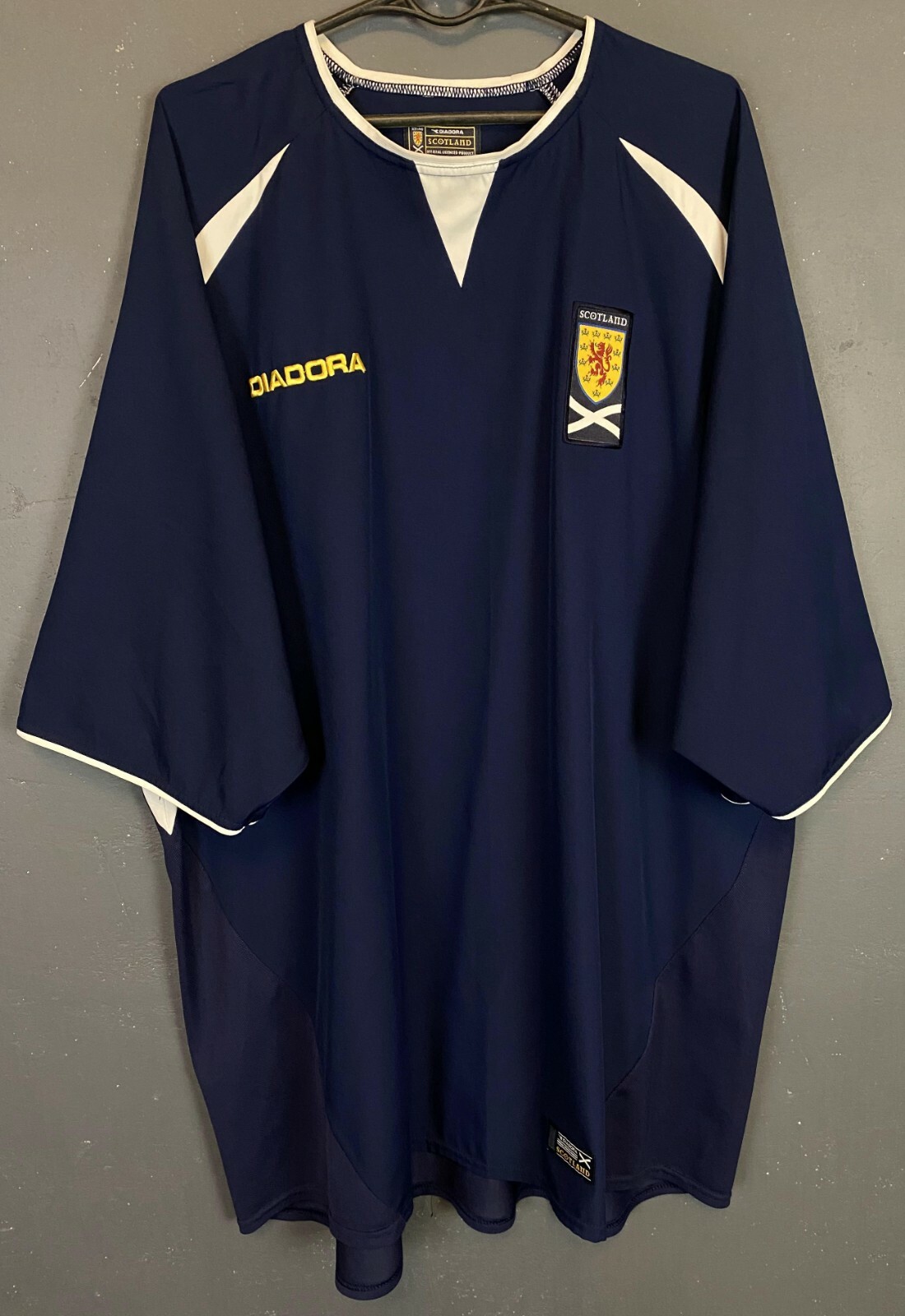 VINTAGE MEN'S SCOTLAND 2003/2004 HOME SOCCER FOOTBALL SHIRT JERSEY SIZE 2XL XXL