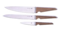 Laguiole 3 Tlg KüChen Messer Set Klinge Bambus Griff Fleisch Edelstahl Allzweck