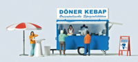 "Preiser 10747 Verkaufswagen \"DöNer Kebap\", H0, Neu 2024"