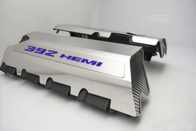 Polished Fuel Rail Covers Purple Carbon Fiber for 2011-2022 6.4L 392 Automatic