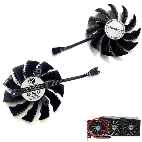 87MM Grafikkartenlüfter für GIGABYTE RTX3060 3060TI 3070 3080 3090 GANING OC Fan - Afbeelding 13 van 16