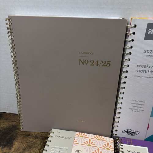 4 Assorted Standard/Travel Weekly Monthly Planners - Cambridge Blue Sky ATAG + - Picture 7 of 14