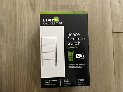 Leviton Decora Smart Wi-Fi Scene Controller Switch 2nd Gen D2SCS-1RW Brand New