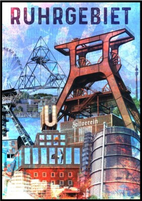 Poster / Plakat ''Ruhrgebiet'' DIN A1 / Heimatliebe Ruhrgebiet / Ruhrpott
