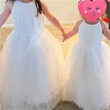 New Style Flower Girl Dress Simple Gown Bridesmiad Wedding Guest Party