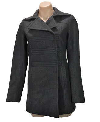 QUIKSILVER  SIZE XS DOUBLE-BREASTED WOOL BLEND WINTER JACKET/COAT AS NEW