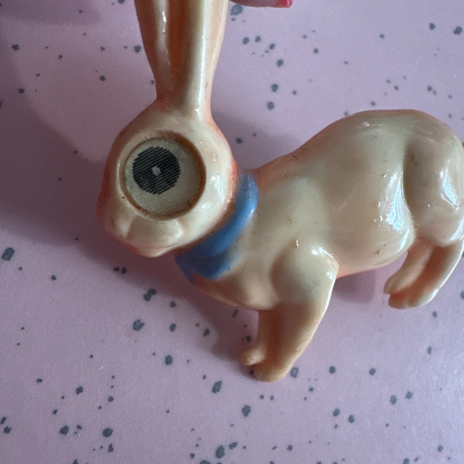 Vintage Celluloid Plastic Winking Easter Bunny Ra… - image 5