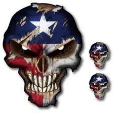 3 pack Texas State Flag Skull Decal Bumper Sticker Car Truck Yeti Texan