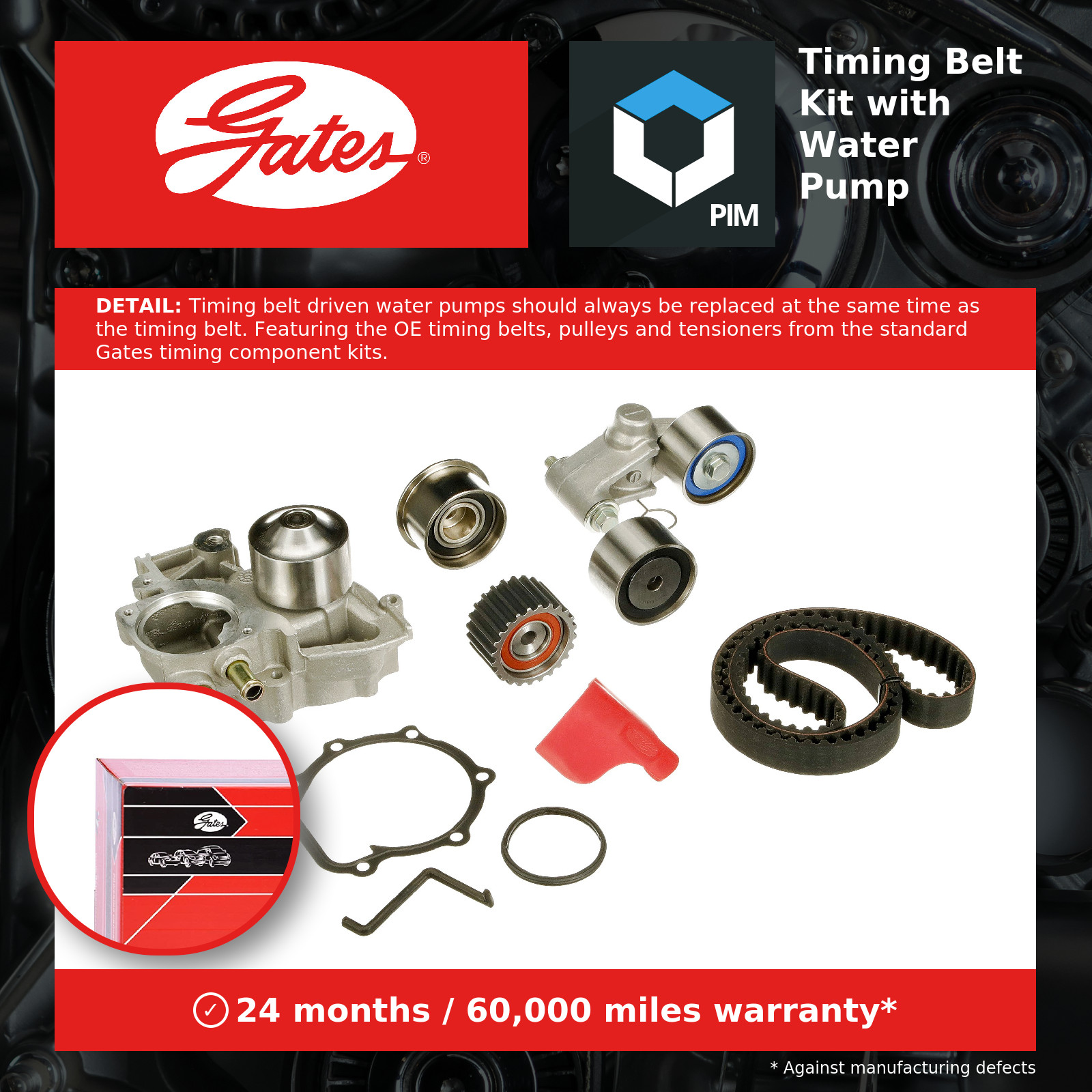 GATES KP15537XS-2 Water Pump & Timing Belt Set for SUBARU - Image 9