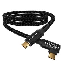 90 Degree Right Angle USB C 5.0 Cable Thunderbolt 5 80Gbps 240W 3.3 FT 1M