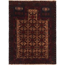 Attractive Handmade Tribal Area Rug 2'9"x3'9"ft Afghan Prayer Wool Carpet W35626