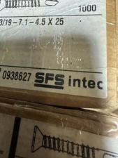 Image of 1000pc PVC Window Screws 4.5 x 25 Csk head tapping thread drill point stainless