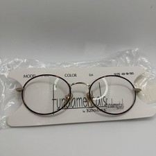 VTG NOS Kenmark Fundamentals F100 Gold Red Black 48-19-130 Eye Glasses Frames