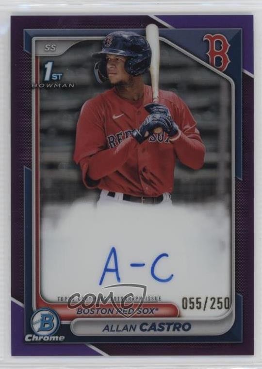 2024 Bowman Chrome Prospect Purple Refractor /250 Allan Castro #CPA-ACA Auto