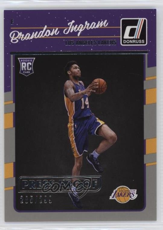 2016 Panini Donruss Rookies Press Proof Silver 285/299 Brandon Ingram #152 9hx