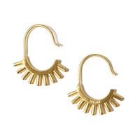 Cavill Ohrringe Damen 925 Silber Vergoldet Halbkreis 21Mm Echtschmuck