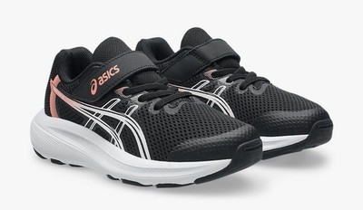 Contend 9 Pre-school Size 2 ASICS 10PS Aqua Black Sneakers Athletic Running Shoe