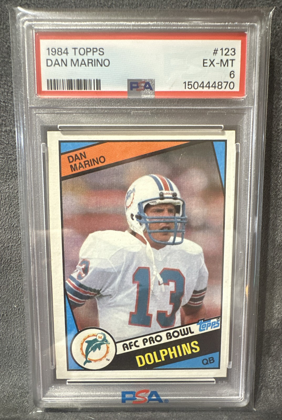 1984 Topps - Dan Marino #123 (RC) Miami Dolphins 🔥PSA 6🔥￼