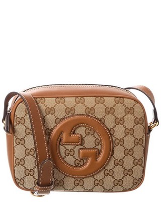 Gucci Blondie Mini Gg Canvas & Leather Camera Bag Women's Brown | eBay