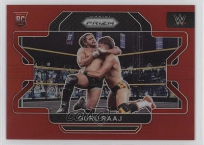 2022 Panini Prizm WWE Red Prizm 44/299 Guru Raaj #58 Rookie RC ms9
