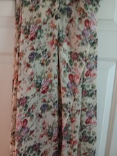45x93 crepe fabric beige/flowers